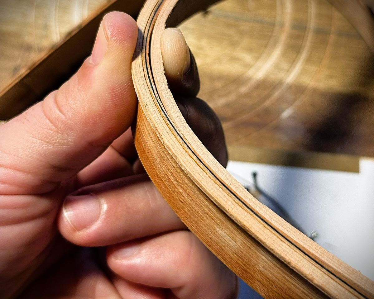 Bracing the soundboard &ndash; photograph 2 of 10