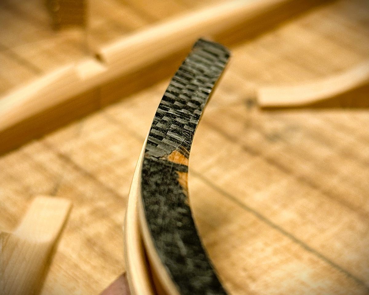 Bracing the soundboard &ndash; photograph 4 of 10