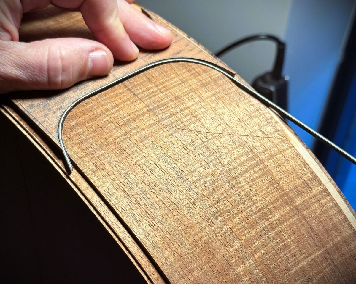 Binding and carving the arm bevel &ndash; photograph 6 of 10